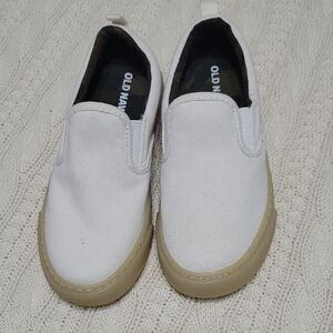 Old Navy White Canvas Slip-Ons